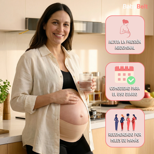 Banda de Soporte para Embarazo BabyBelt® — Sistema de Doble Zona