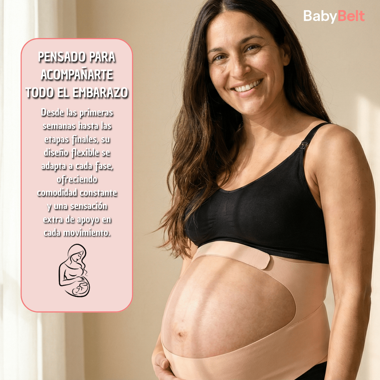Banda de Soporte para Embarazo BabyBelt™ — Sistema de Doble Zona - BabyBelt